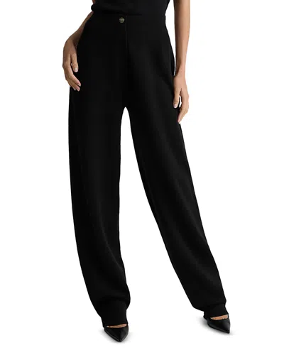 St John Double Face Knit Pants In Black