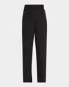 St John Double-face Luxe Ponte Straight-leg Pants In Gray