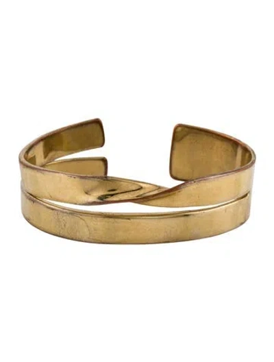 Pre-owned St John Double Stack Twist Cuff Bracelet, 6" In Multi