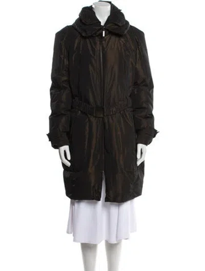 Pre-owned St John Down Coat In Brown