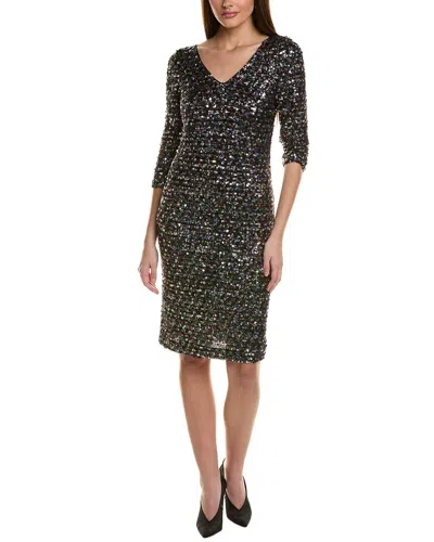 St John St. John Dress-3/4sleevew/backslitlined In Black