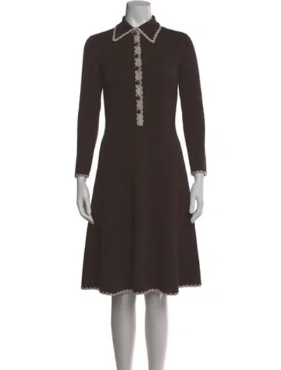Pre-owned St John Dress In Brown