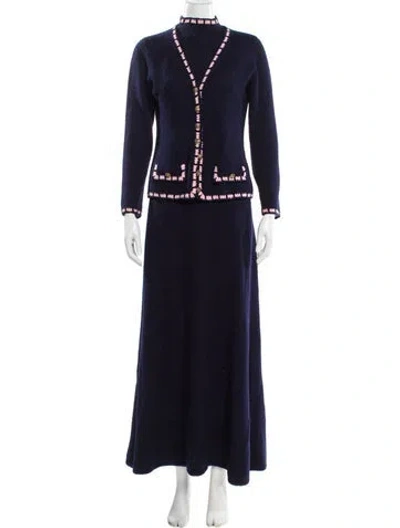 Pre-owned St John Dress Set In Blue