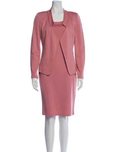 Pre-owned St John Dress Set In Pink