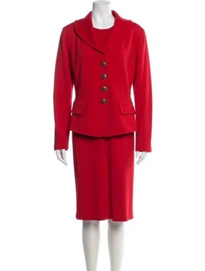 Pre-owned St John Dress Set In Red