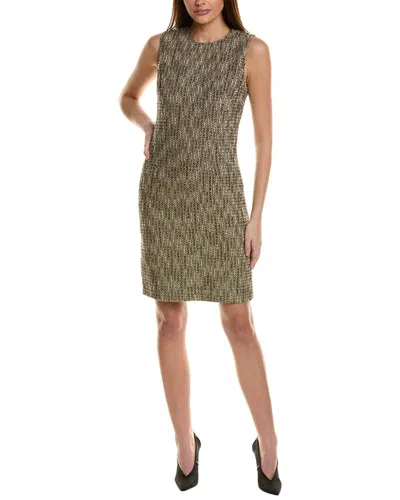 St John St. John Tweed Sheath Dress In Black