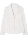 St John Stretch Tweed Suiting Jacket In Weiss