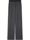 St John St. John Collection Pinstripe Luxe Suiting Pants In Grey