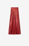 St John Embossed Crocodile Satin Skirt In Multi