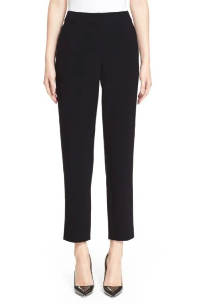 St John St. John Emma Crop Crepe Marocain Pants In Black