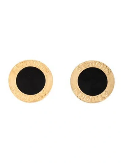 Pre-owned St John Enamel Clip On Earrings In Multicolor