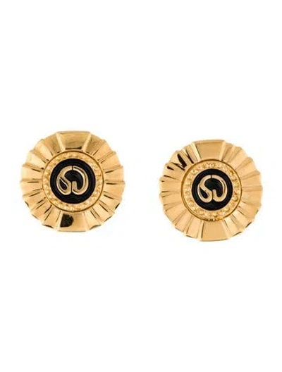 Pre-owned St John Enamel Clip-on Earrings In Multi