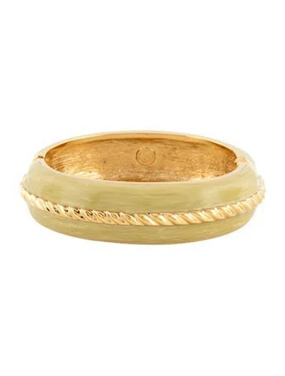 Pre-owned St John Enamel Hinge Bangle Bracelet, 6.75" In Multicolor