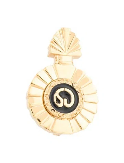 Pre-owned St John Enamel Perfume Bottle Brooch In Multi