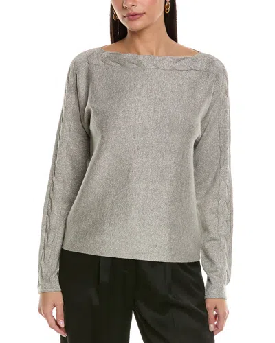 St John St. John Engineered Sweater In Grey