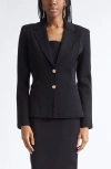 St John St. John Erin Santa Roma Knit Jacket In Blue