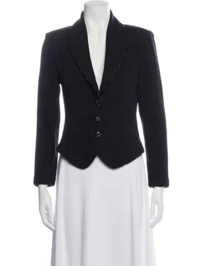 Pre-owned St John Evening Jacket In Black/blue