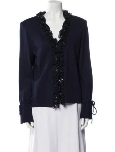 Pre-owned St John Evening Jacket In Blue