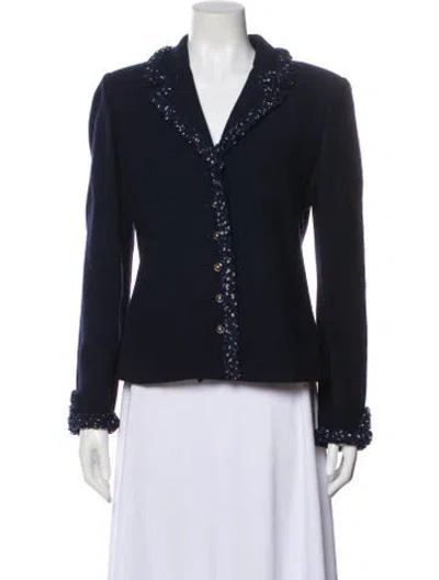 Pre-owned St John Evening Jacket In Blue