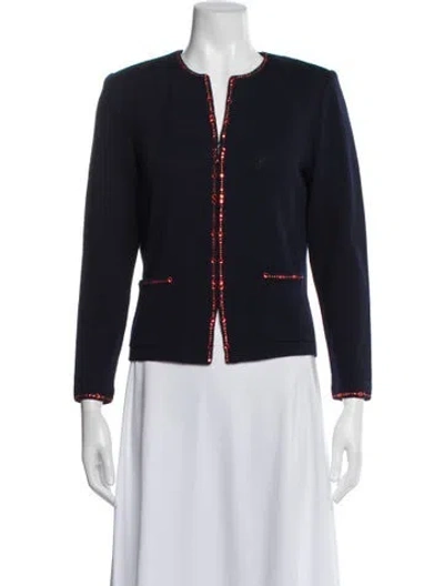 Pre-owned St John Evening Jacket In Blue