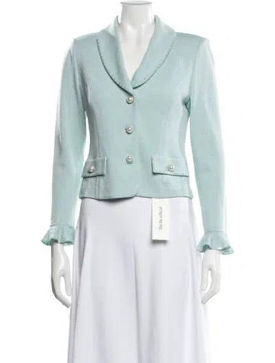 Pre-owned St John Evening Jacket In Blue/green