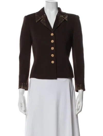 Pre-owned St John Evening Jacket In Brown
