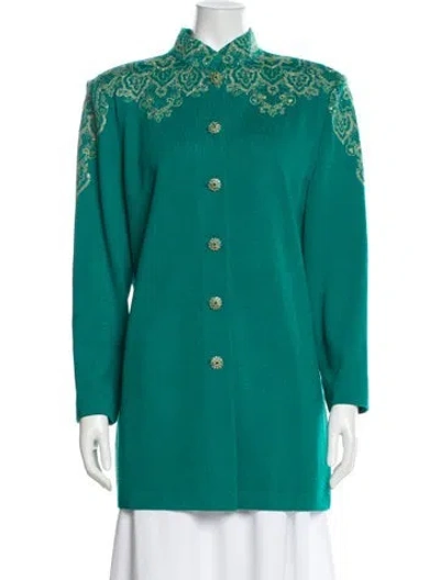 Pre-owned St John Evening Jacket In Green