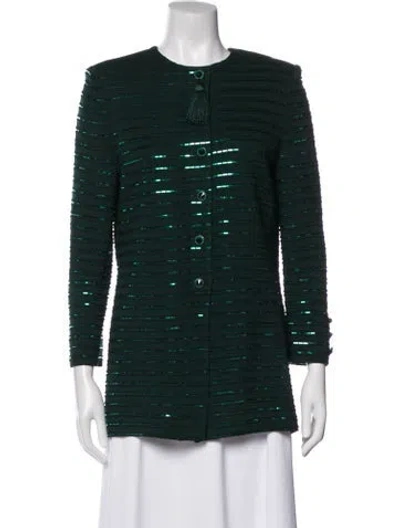 Pre-owned St John Evening Jacket In Green