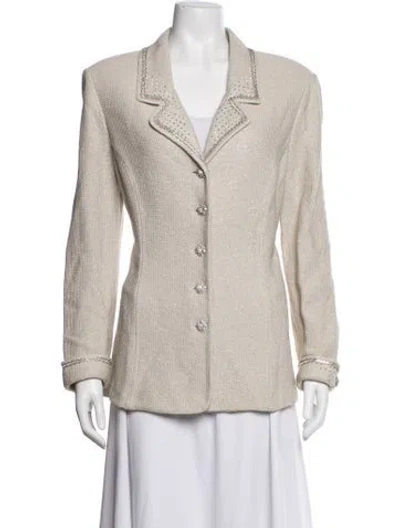 Pre-owned St John Evening Jacket In Metallic/neutrals
