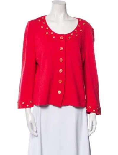 Pre-owned St John Evening Jacket In Pink
