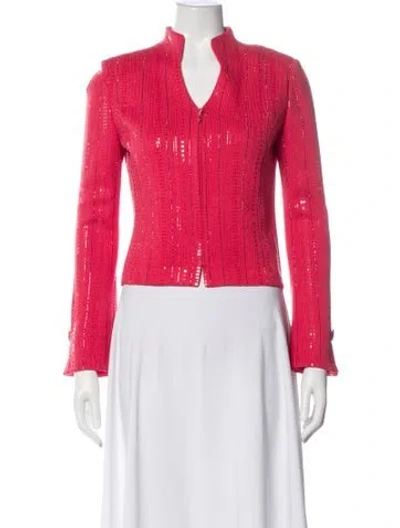 Pre-owned St John Evening Jacket In Pink
