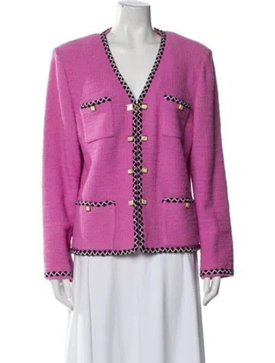 Pre-owned St John Evening Jacket In Purple