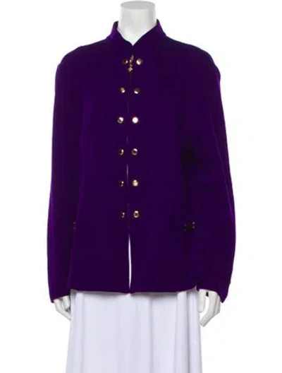 Pre-owned St John Evening Jacket In Purple