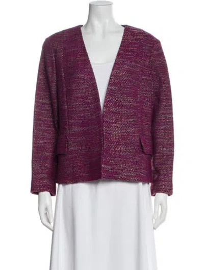 Pre-owned St John Evening Jacket In Purple