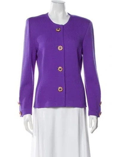 Pre-owned St John Evening Jacket In Purple
