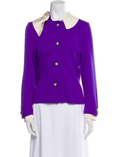 Pre-owned St John Evening Jacket In Purple