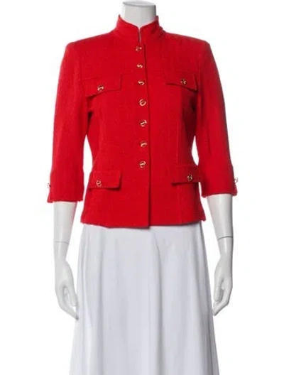 Pre-owned St John Evening Jacket In Red