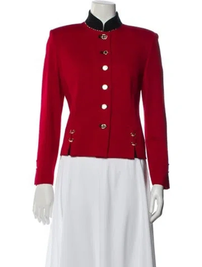 Pre-owned St John Evening Jacket In Red