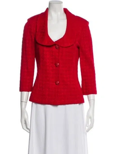 Pre-owned St John Evening Jacket In Red