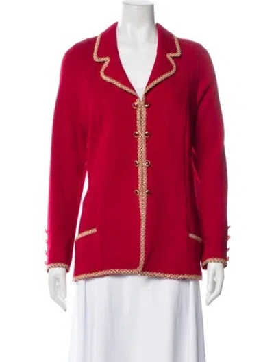 Pre-owned St John Evening Jacket In Red