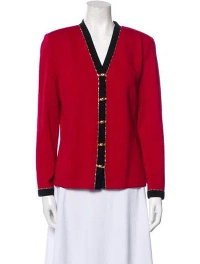 Pre-owned St John Evening Jacket In Red