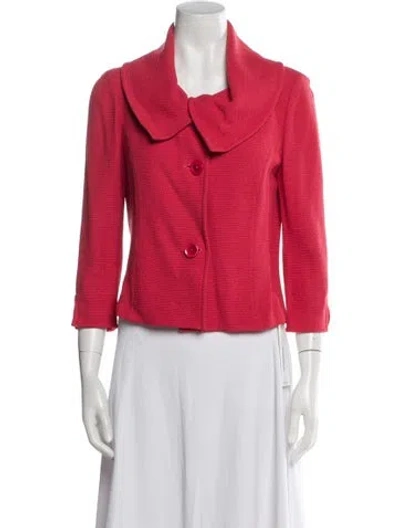 Pre-owned St John Evening Jacket In Red
