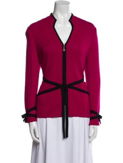 Pre-owned St John Evening Jacket In Red