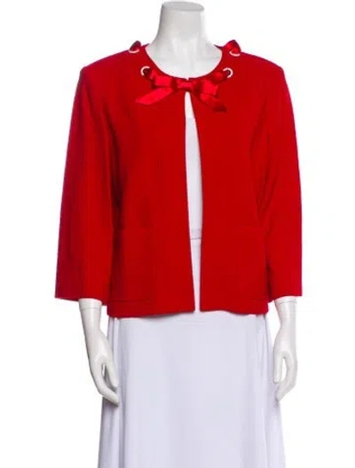 Pre-owned St John Evening Jacket In Red