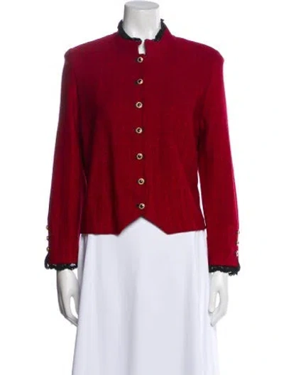 Pre-owned St John Evening Jacket In Red