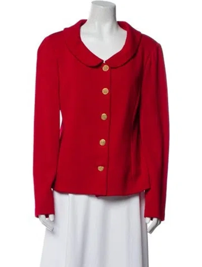 Pre-owned St John Evening Jacket In Red