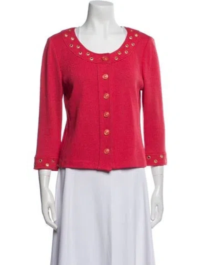 Pre-owned St John Evening Jacket In Red