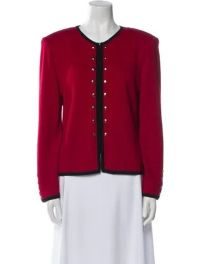 Pre-owned St John Evening Jacket In Red