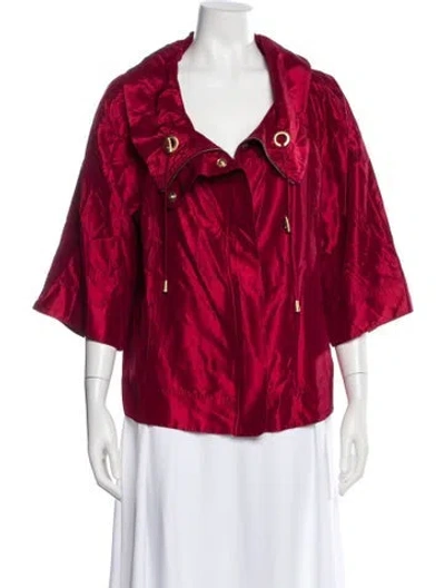 Pre-owned St John Evening Jacket In Red