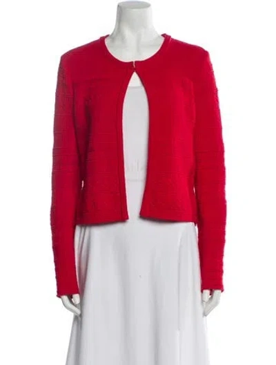 Pre-owned St John Evening Jacket In Red